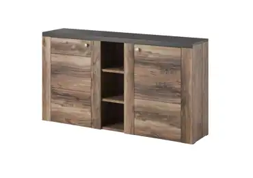 FEDRA komoda 2D, ořech satin/touchwood