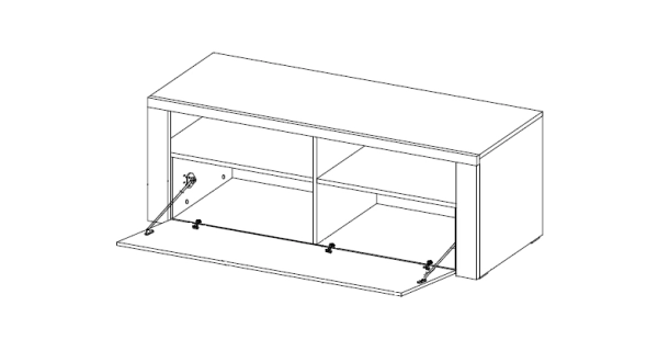 FEDRA TV stolek, ořech satin/touchwood