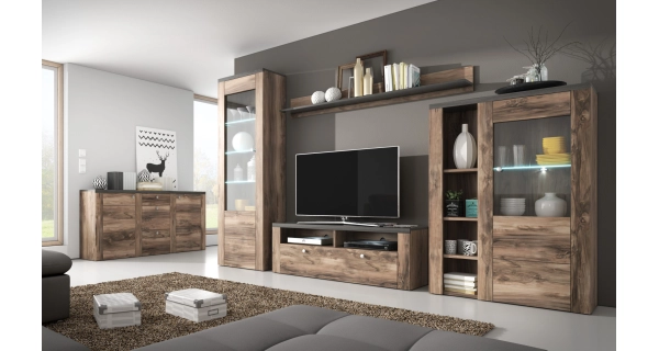 FEDRA TV stolek, ořech satin/touchwood