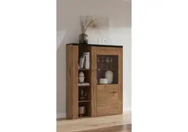 FEDRA vitrína 1D, dub lefkas/touchwood