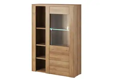 FEDRA vitrína 1D, dub riviera světlý 