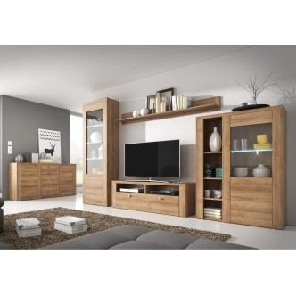 FEDRA vitrína 1D, dub riviera světlý 