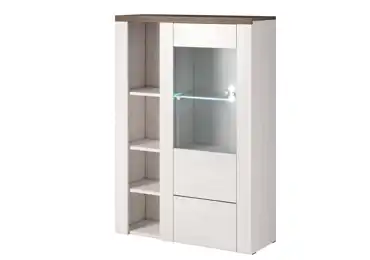 FEDRA vitrína 1D, dub sonoma trufel/sibiu larche 