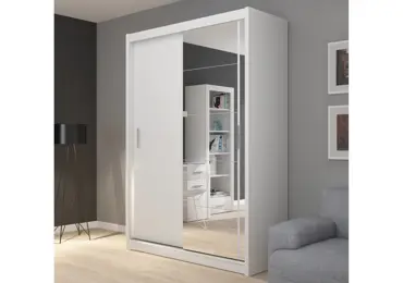 FLINT skříň se zrcadlem 150, bílá