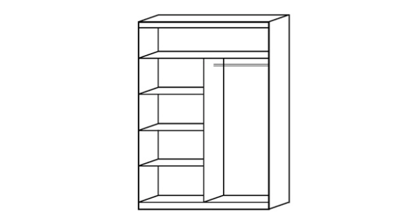 FLINT skříň se zrcadlem 150, bílá