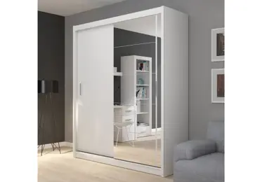 FLINT skříň se zrcadlem 180, bílá