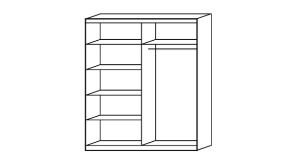 FLINT skříň se zrcadlem 180, bílá
