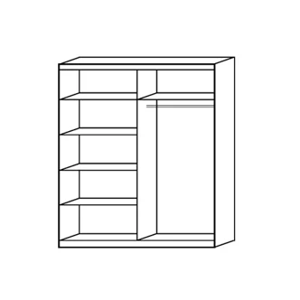 FLINT skříň se zrcadlem 180, ořech