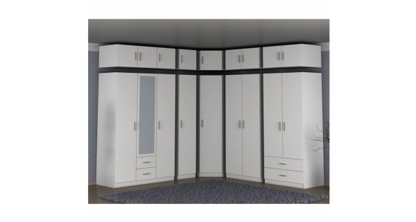 FLIPPER rohová skříň, bílá