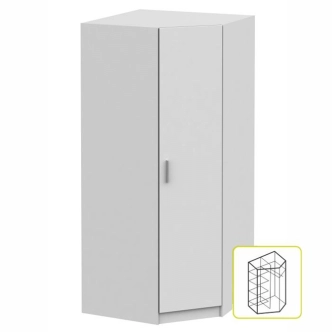 FLIPPER rohová skříň, bílá