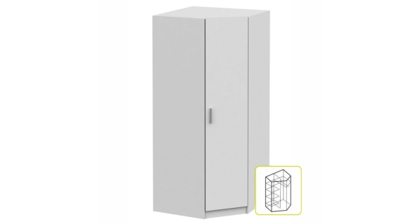 FLIPPER rohová skříň, bílá