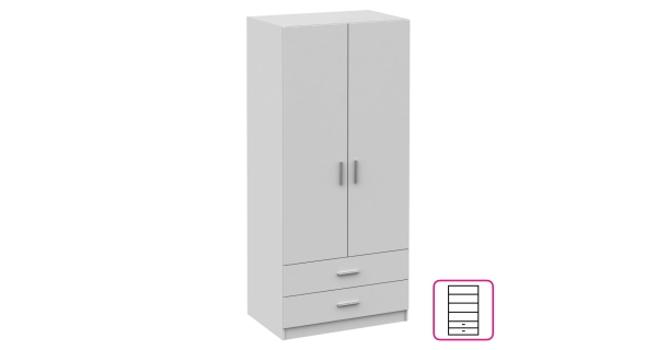 FLIPPER skříň 2D2S, bílá