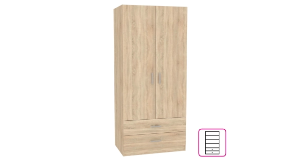 FLIPPER skříň 2D2S, dub sonoma