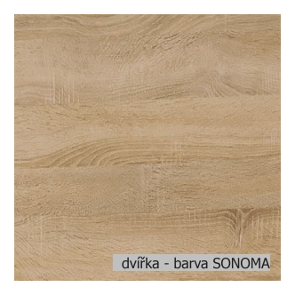 FLOSSIE, skříňka dolní D2A 120, korpus: bílý, barva: sonoma