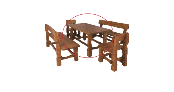 FLUE zahradní stůl, barva teak