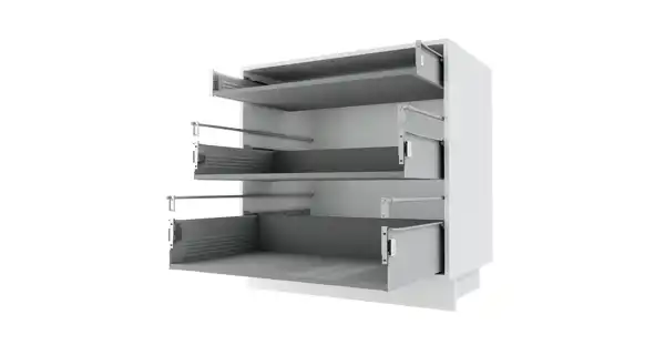 FOLLY, skříňka dolní D3M 80, beige mat/bílá