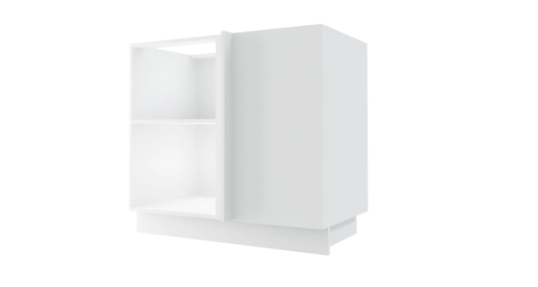 FOLLY, skříňka dolní rohová D13 U, beige mat/bílá