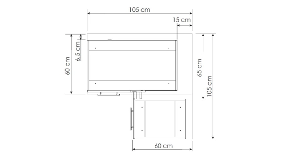 FOLLY, skříňka dolní rohová D13 U, vanilla mat/bílá