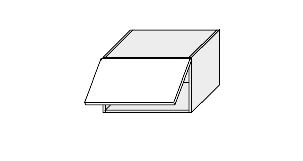 FOLLY, skříňka horní W4b 60, graphite/bílá