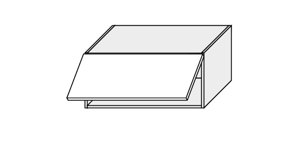 FOLLY, skříňka horní W4B 80 AV HK, graphite/bílá