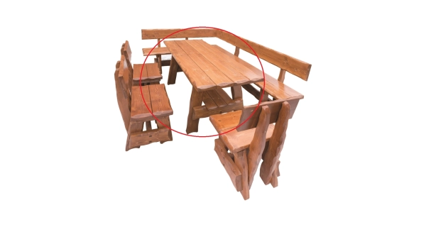 FREREA zahradní stůl, barva teak