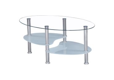 GALID konferenční stolek, ocel/sklo