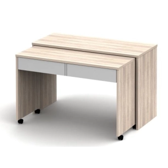 GEMMIFERA rozkládací psací stůl, dub sonoma/bílá