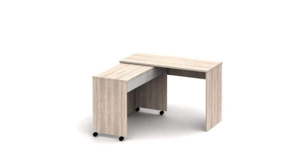 GEMMIFERA rozkládací psací stůl, dub sonoma/bílá