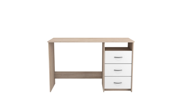 GLABER psací stůl, dub sonoma/bílá