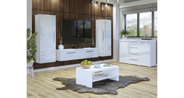 GONZAGA sestava, bílá/bílý lesk