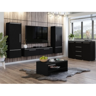 GONZAGA sestava, černá/černý lesk