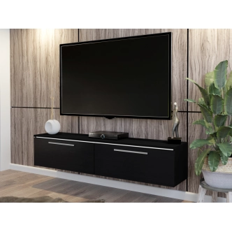 GONZAGA televizní stolek, černá/černý lesk