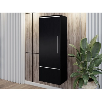 GONZAGA vitrína levá, černá/černý lesk