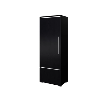 GONZAGA vitrína levá, černá/černý lesk