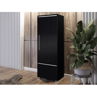 GONZAGA vitrína pravá, černá/černý lesk