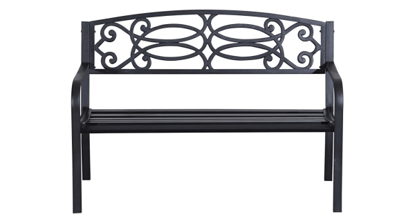 GUTA, zahradní lavička, černá, 127 cm