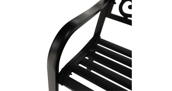 GUTA, zahradní lavička, černá, 127 cm