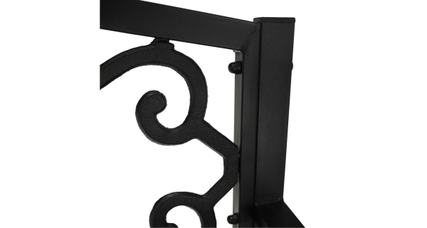 GUTA, zahradní lavička, černá, 127 cm