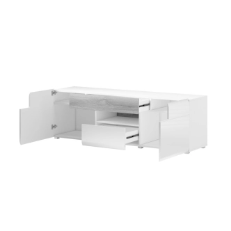 HAMAL TV stolek, antracit/antracit lesk/dub grandson