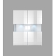 HAMAL vitrína 2D, bílá/bílý lesk