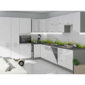 HARLOW, skříňka horní 30 G-72 F, šedá / bílý lesk