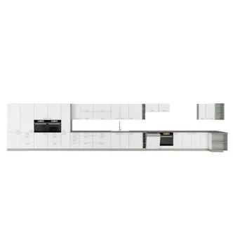 HARLOW, skříňka vysoká 60 DK-210 2F, šedá / bílý lesk