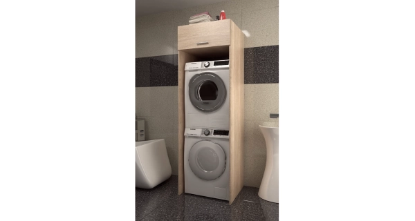 HELFIN skříňka na pračku a sušičku, dub sonoma