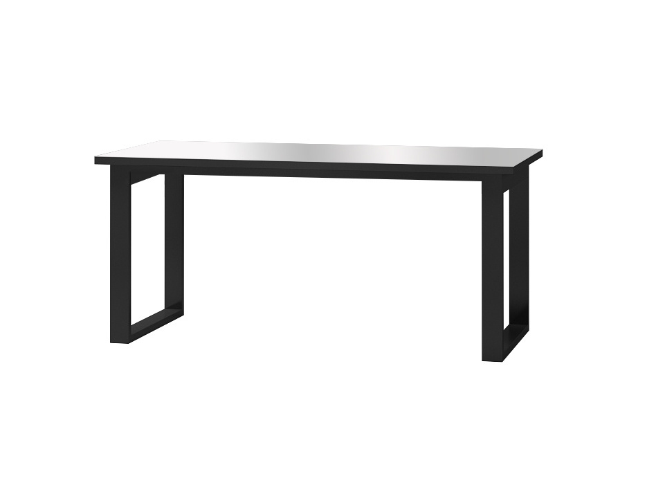 Levně DEJEON rozkládací stůl, černá/šedé sklo