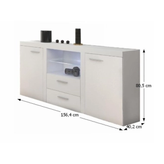 HEMSUT komoda 2-dveřová, 2-zásuvková, bílá