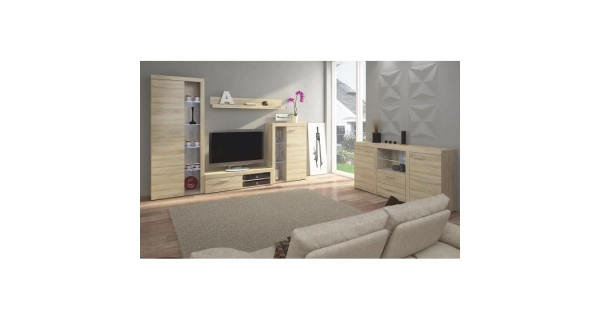 HEMSUT obývací stěna, dub sonoma