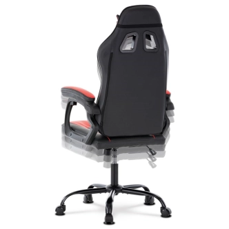 Herní křeslo CULRATA, červená a černá ekokůže