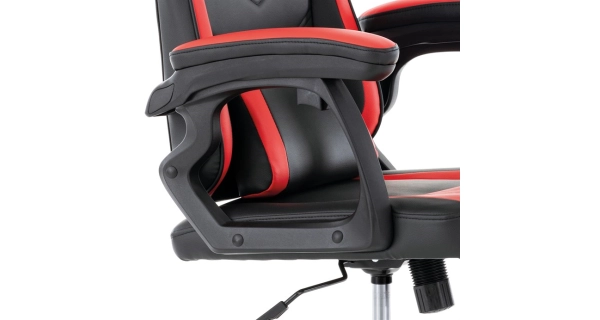 Herní křeslo CULRATA, červená a černá ekokůže