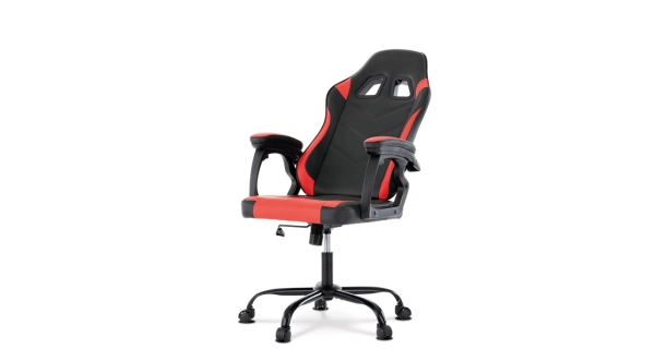 Herní křeslo CULRATA, červená a černá ekokůže