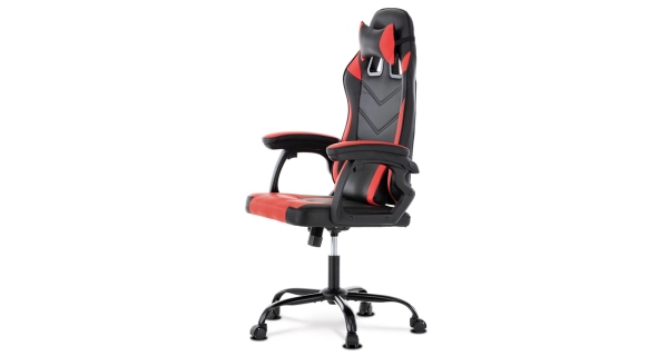 Herní křeslo CULRATA, červená a černá ekokůže